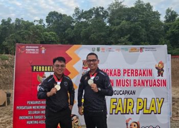 Kapolres Muba dan Kapolsek Sanga Desa Sumbang Medali Perak untuk Bumi Serasan Sekate di Porprov Sumsel XV