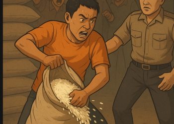 Ketahuan Mencuri Beras, Sopir dari Palembang Hampir Dihajar Massa!