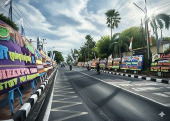 Di Balik Papan Bunga, Warga Bertanya Makna HUT OKU Timur ke-22